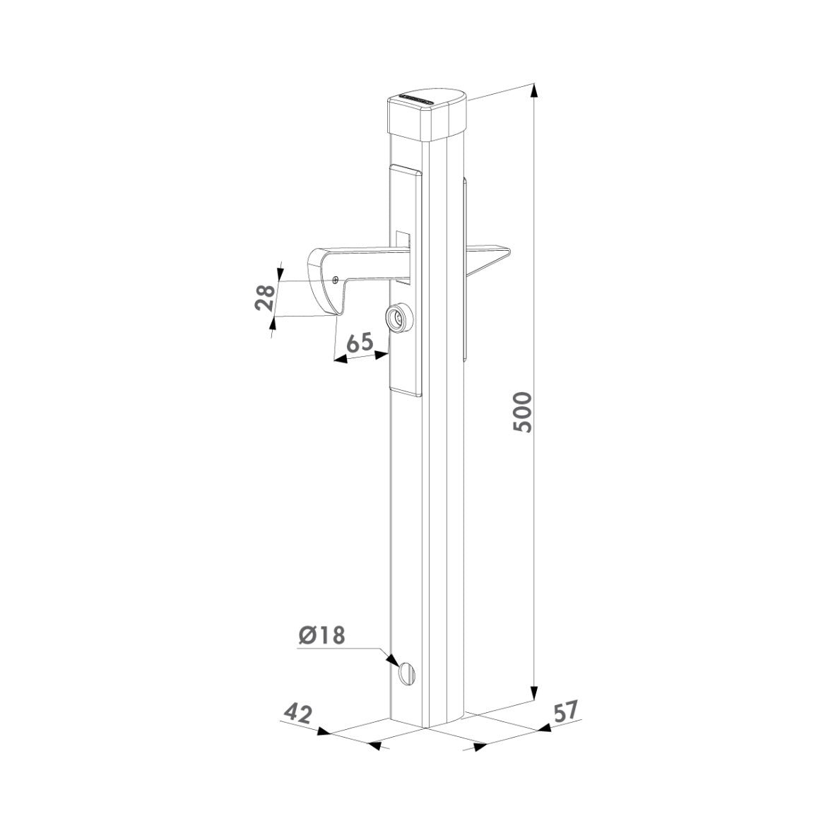 Locinox - Aluminium Torfeststeller - zaunes